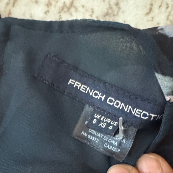 FRENCH CONNECTION Celia Floral Maxi Dress in Blue and Black size 4 - Picture 7 of 12